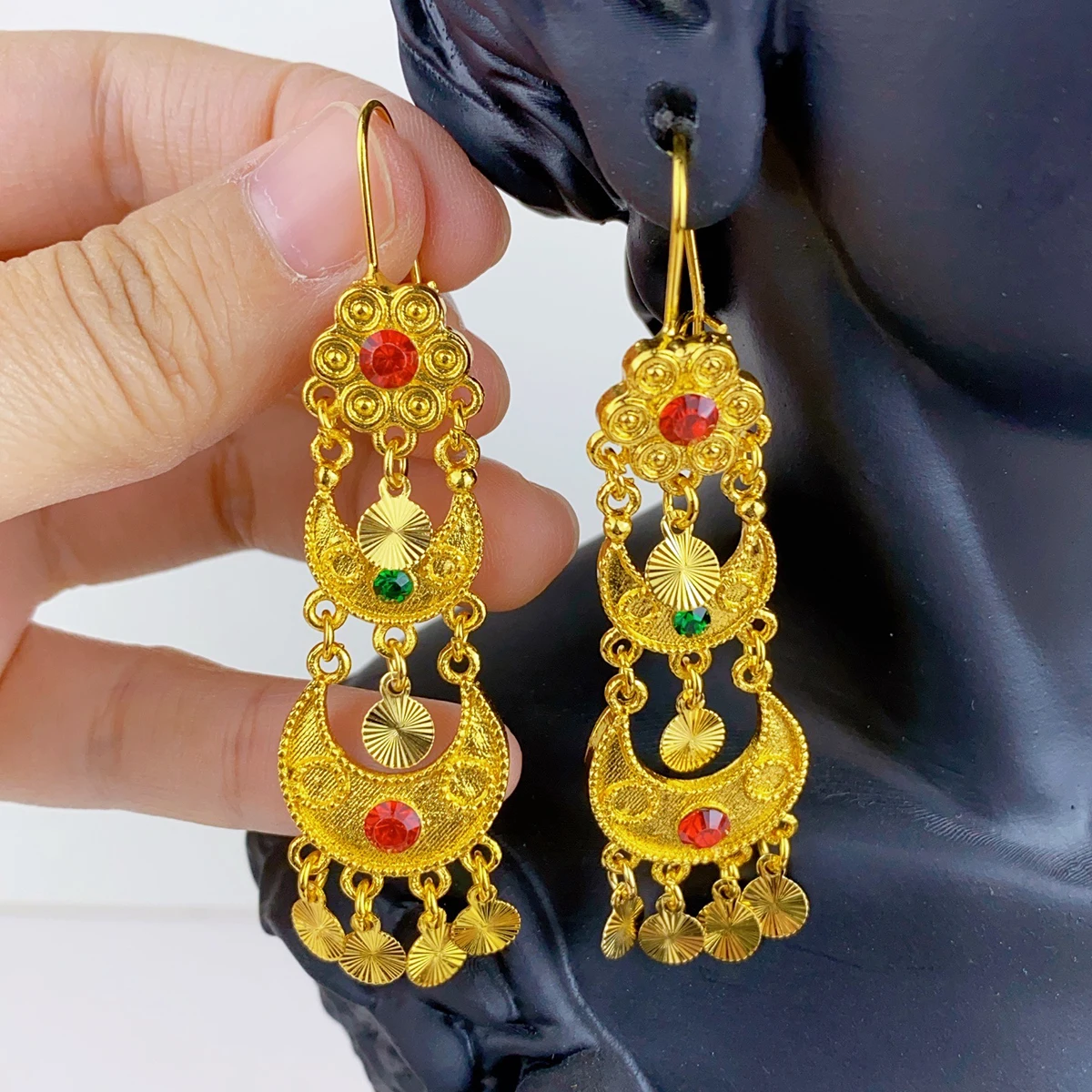 Indyjskie wiszące kolczyki biż – Ethnic Fashion India recenzja i cena